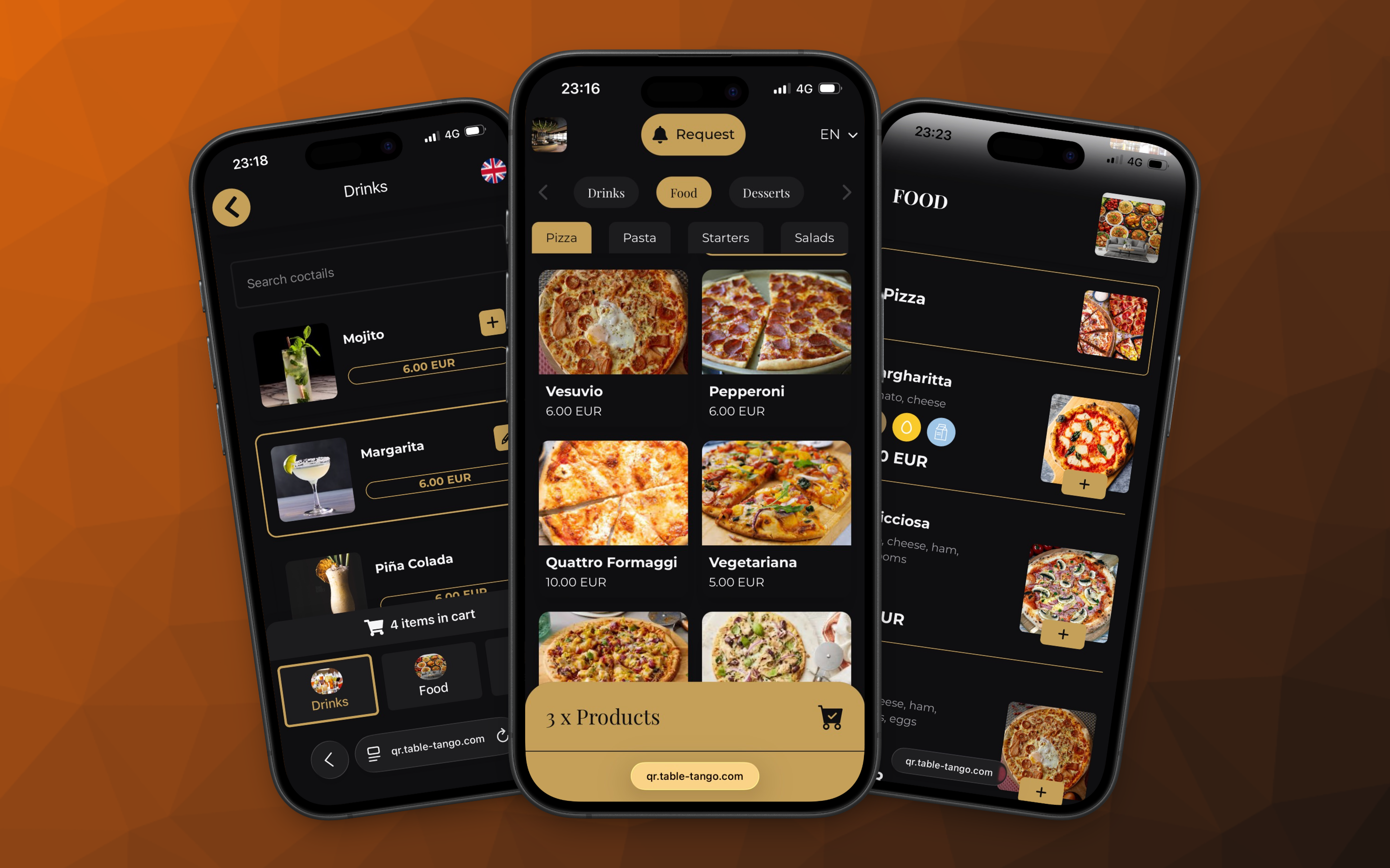 Table Tango Menu Preview